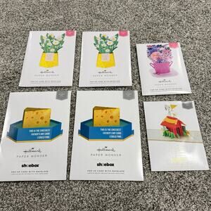 Lot of 6, Hallmark Signature Pop Up Mother's Day, Father's Day Cards, Peanuts